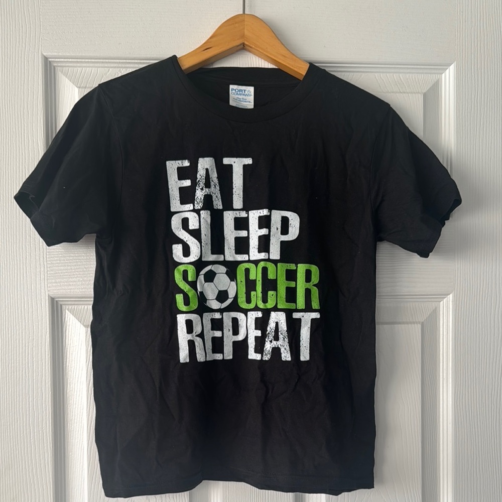 Black Soccer Graphic T-Shirt